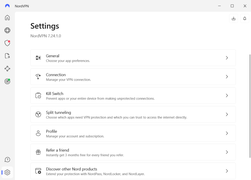 nordvpn server list
